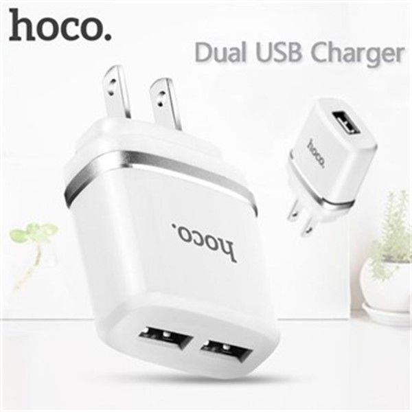 شارژر دیواری 2 پورت هوکو Hoco C12A Dual USB Charger همراه با کابل